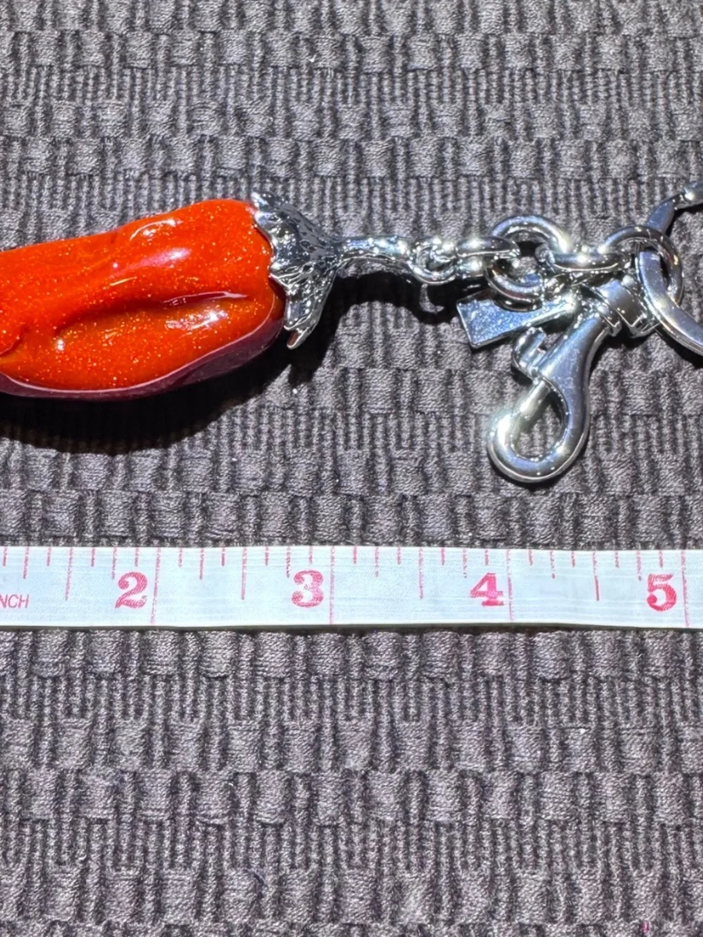Red Chilli Pepper Keychain Purse Charm
